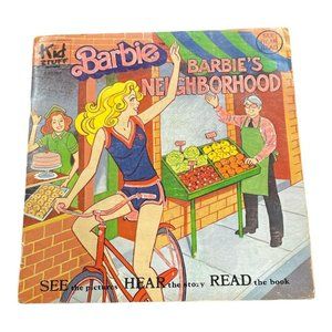 Barbies Neighborhood See Hear Read Childrens Book 33 1/3 RPM Vinyl Record